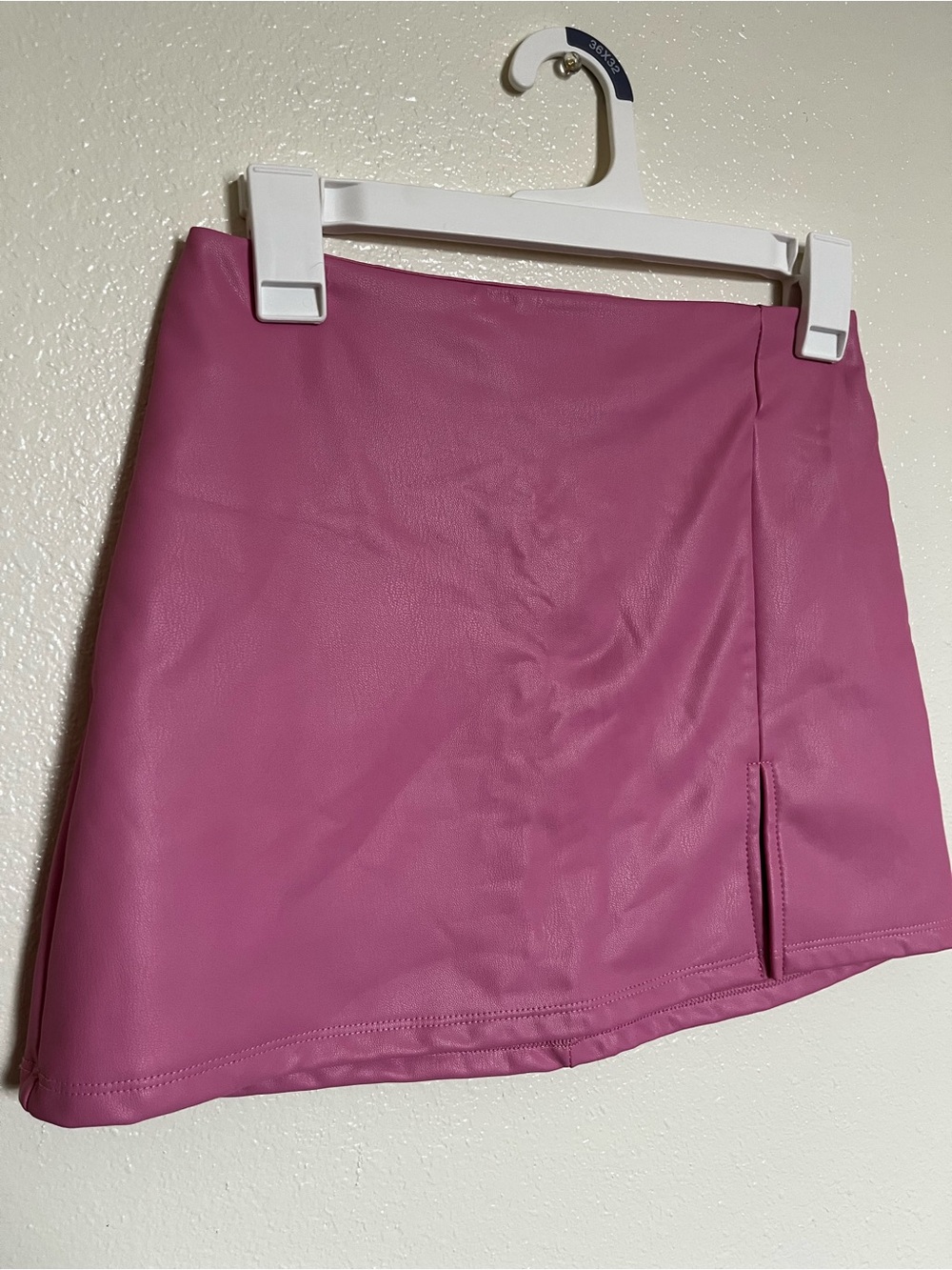 Altar'd State Rose Pink Faux Leather Mini Skirt